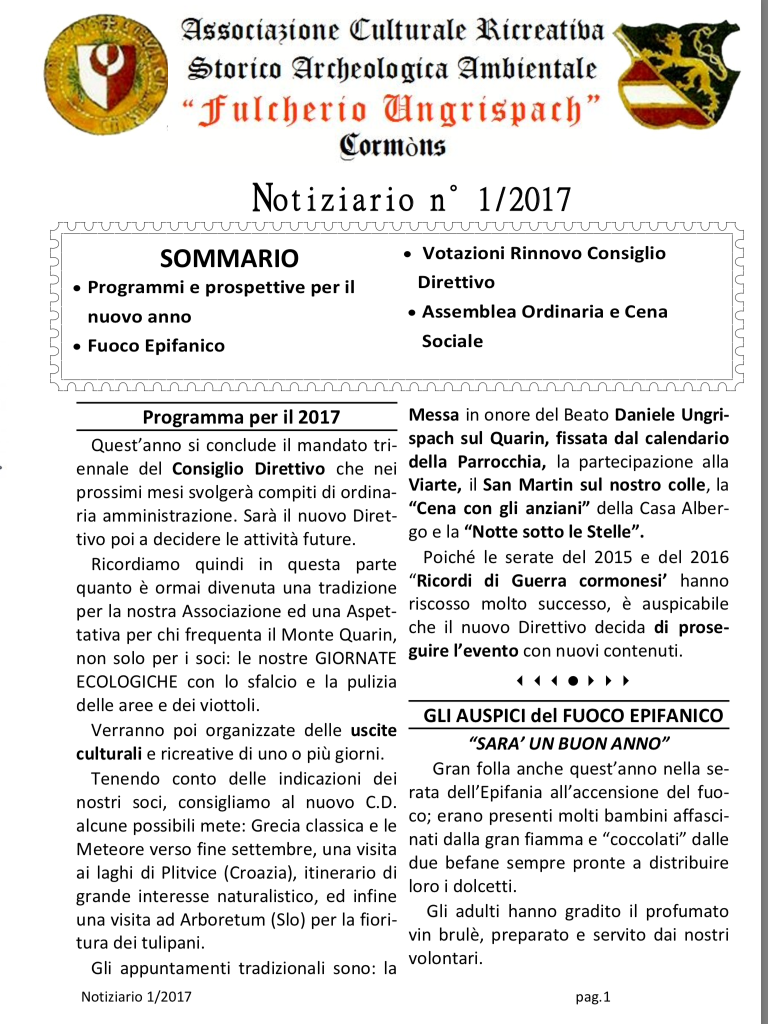 Notiziario 1/17 a